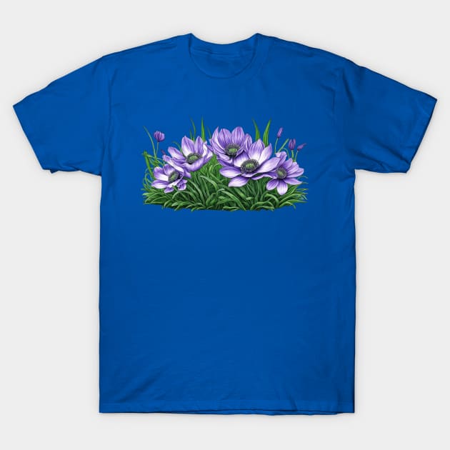 Anemone flowers T-Shirt by XtremePizels